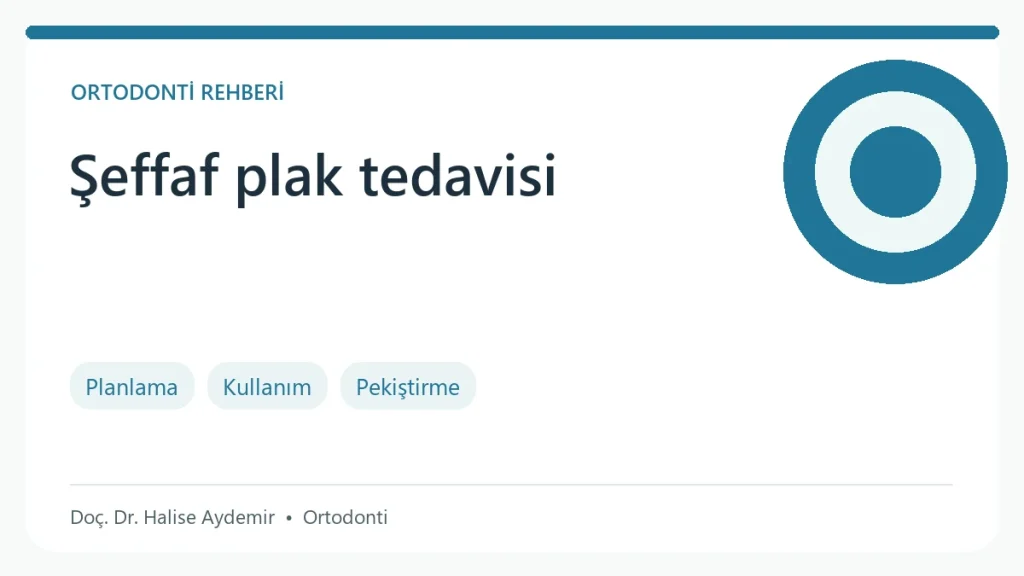 Şeffaf Plak (Invisalign) Tedavisi konulu ortodonti rehberi: değerlendirme ve tedavi başlıkları