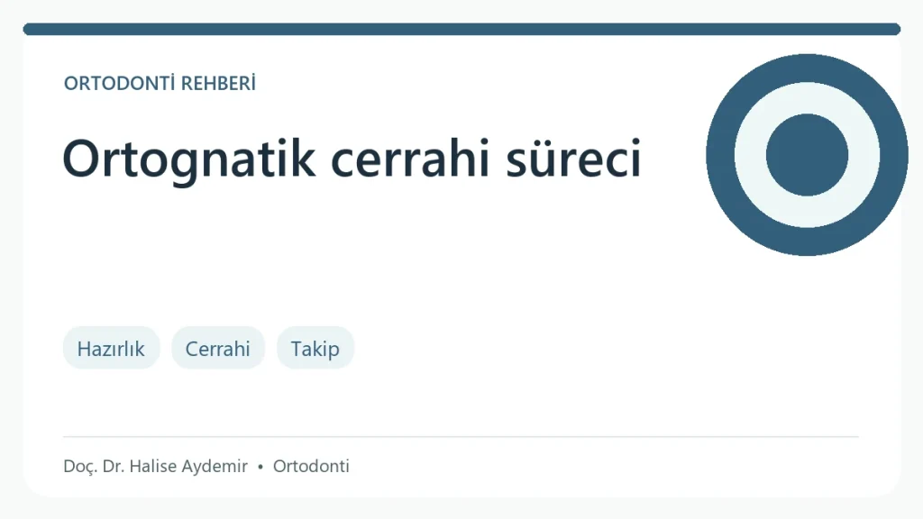 Ortognatik Cerrahi Nedir ve Kimlere Uygulanır? konulu ortodonti rehberi: değerlendirme ve tedavi başlıkları
